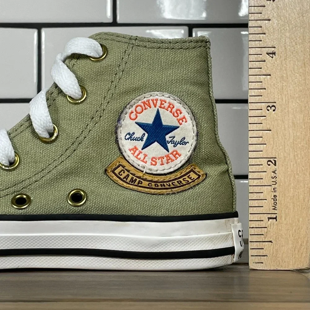 Converse Chuck Taylor All Star Pocket Junior Boy's Size 12 Shoes Green Sneakers